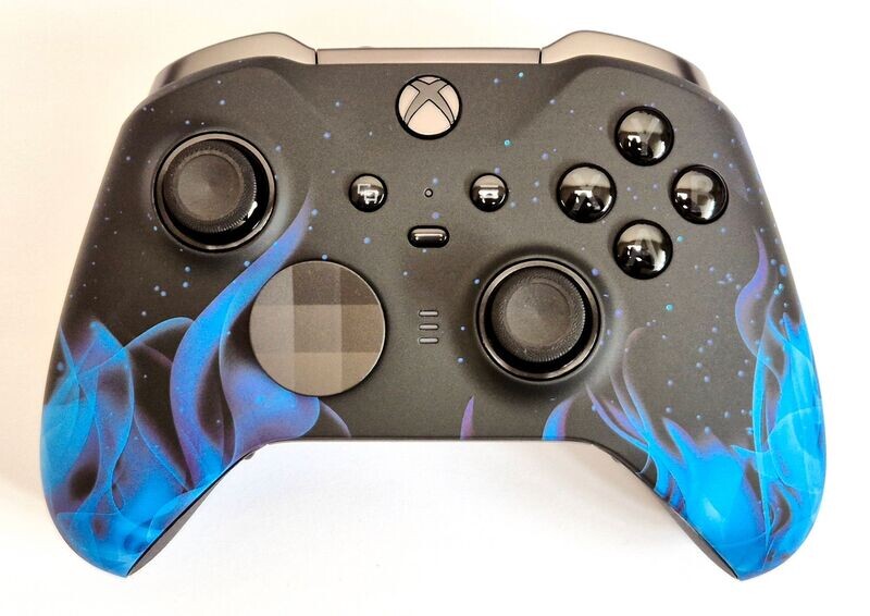 ​Customised Xbox Elite Series 2 Wireless Controller - Blue Flame Design *NEW*