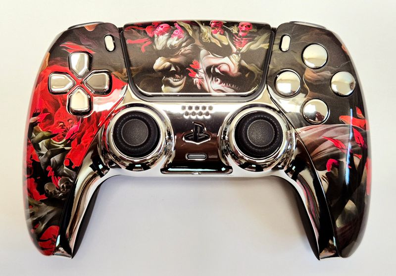 Custom PS5 Dualsense Controller - Glossy Wrath of Asura Design *NEW*