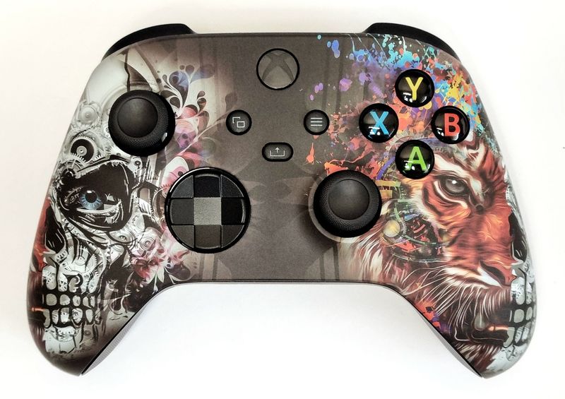 Customised Microsoft Wireless Xbox Series X/S Controller - Tiger Skull *NEW*