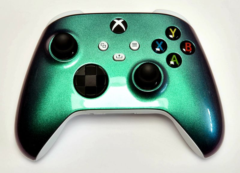 Custom Microsoft Wireless Xbox Series X/S Controller - Chameleon Green & Purple *NEW*