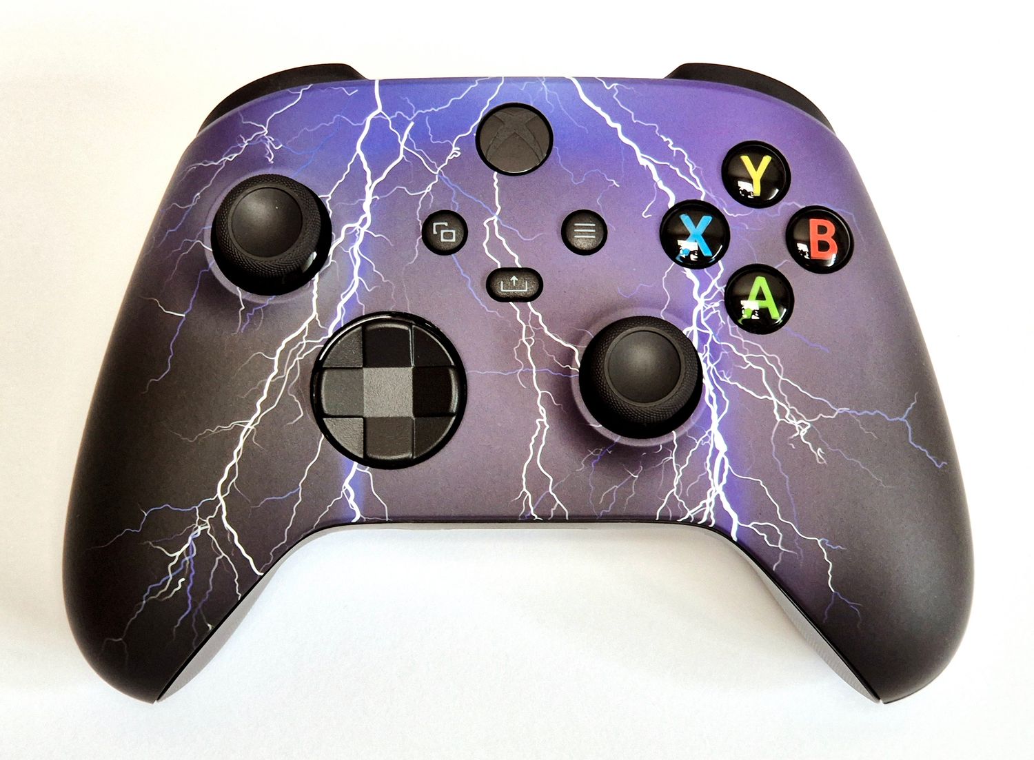 Customised Microsoft Wireless Xbox Series X/S Controller - Purple Lightning Design *NEW*