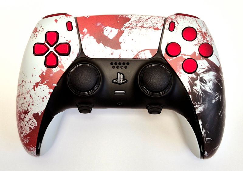Custom Sony PS5 DualSense Edge Controller - Blood Zombie Design *NEW*