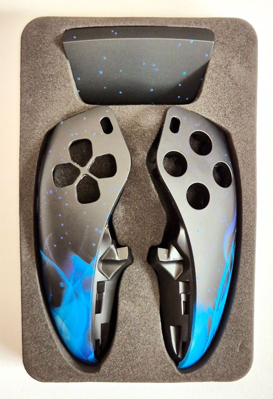 PS5 Dualsense Edge Custom Faceplate - Blue Flame Design