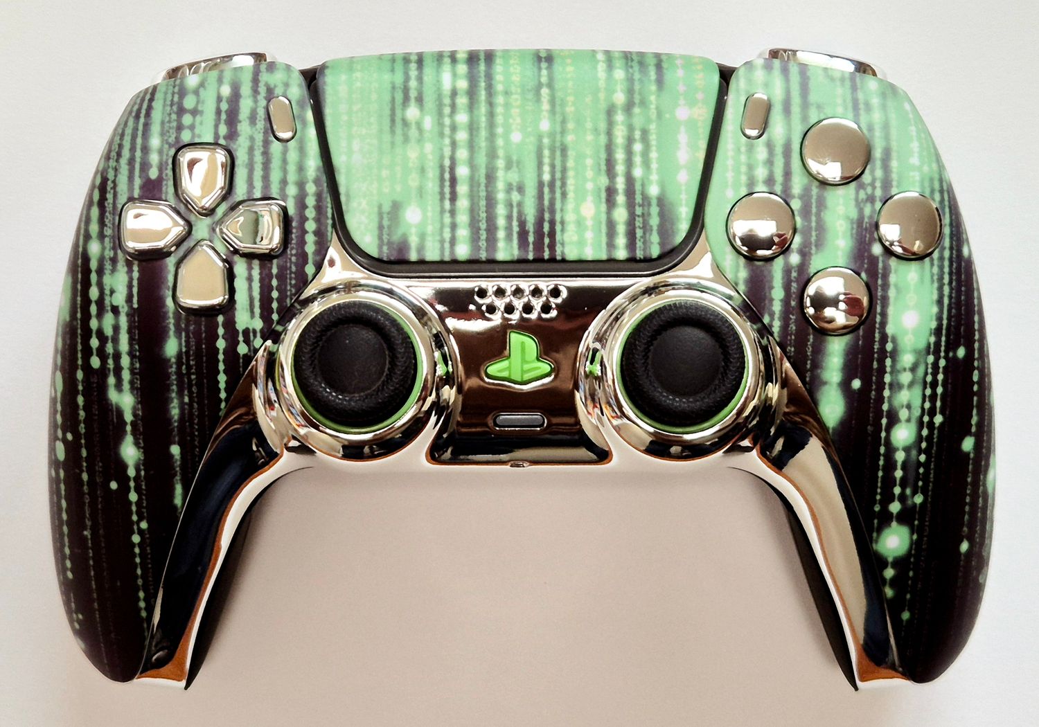 Custom PS5 Dualsense Controller - Green Code Design *NEW*