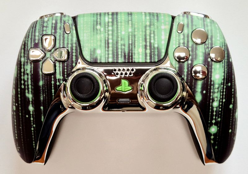 Custom PS5 Dualsense Controller - Green Code Design *NEW*