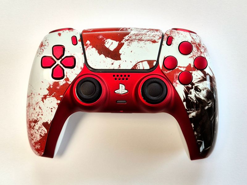 Customised PS5 Dualsense Controller - Blood Zombie - *NEW*