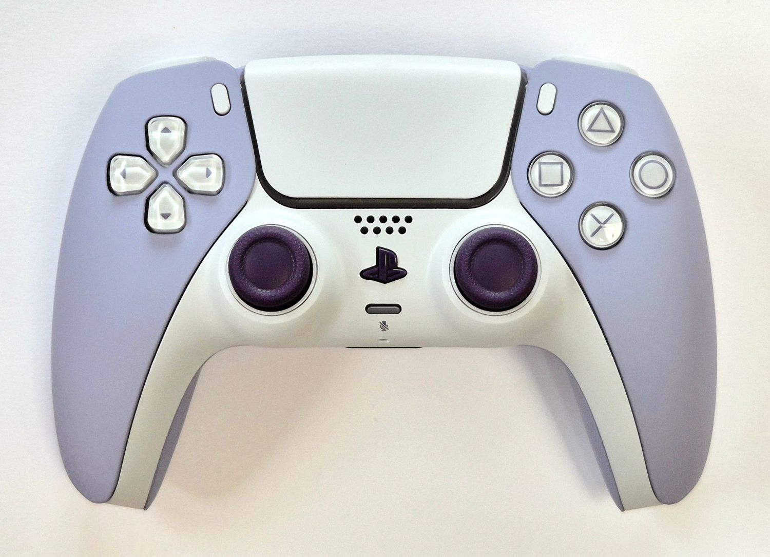Customised PS5 Dualsense Controller - Soft Touch Lilac / White - *NEW*