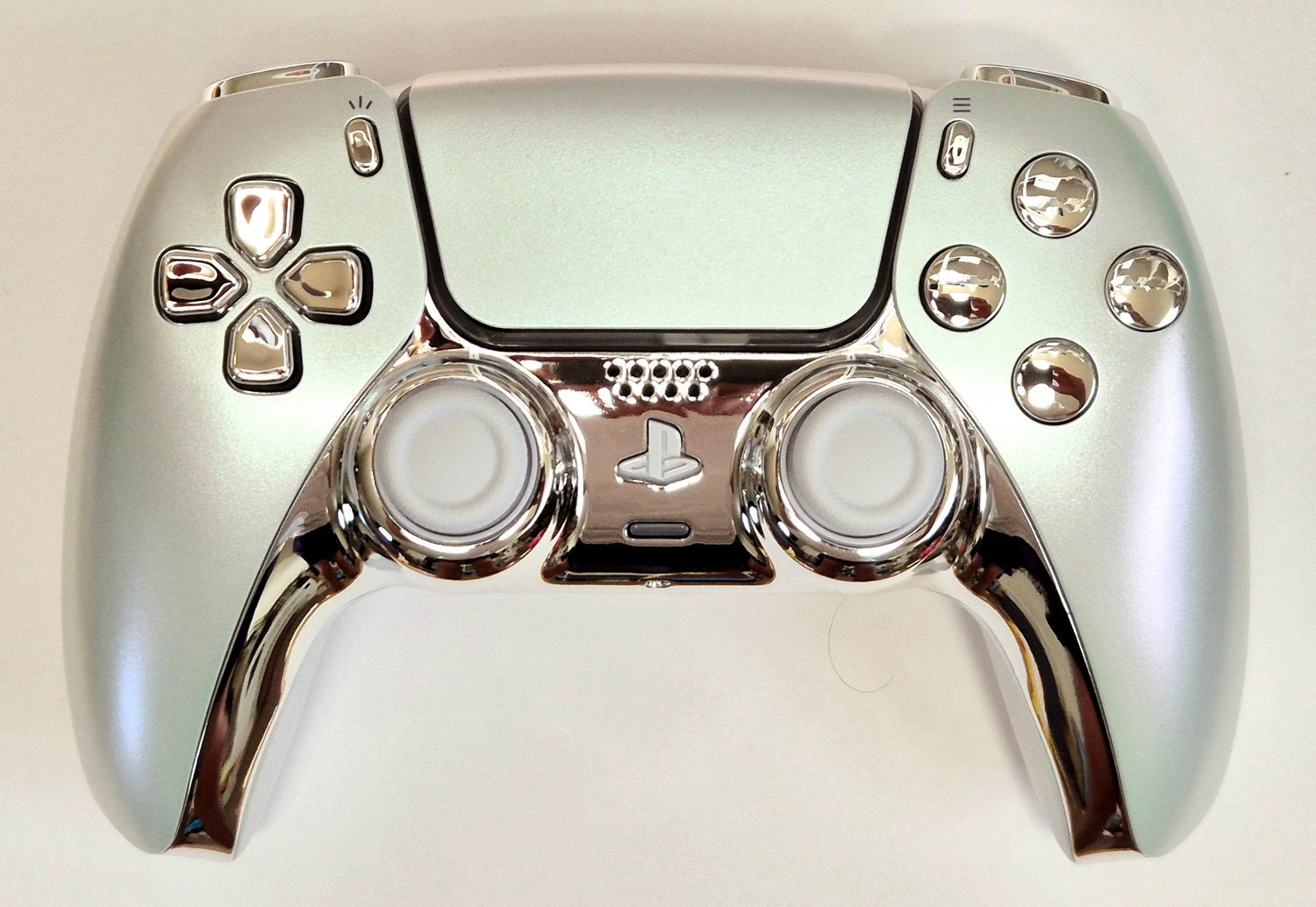 Customised PS5 Dualsense Controller - Chroma Pearl / Silver Chrome - *NEW*