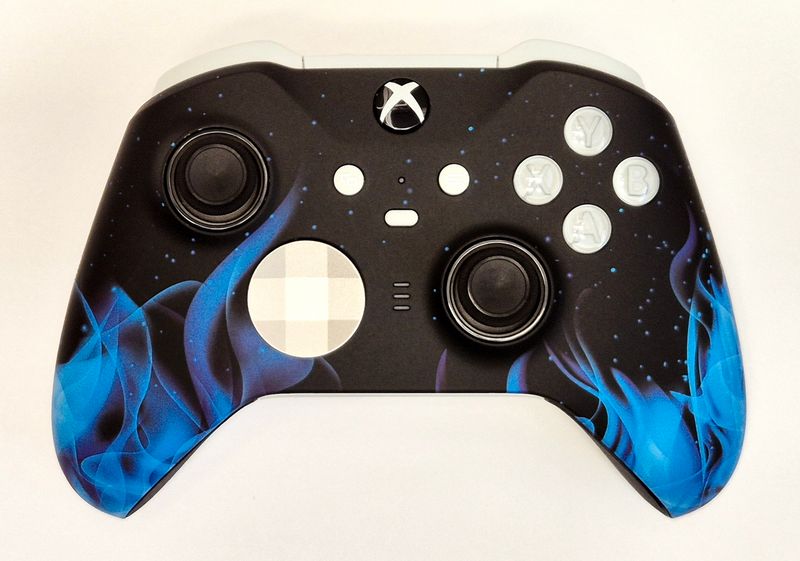 Customised Xbox Elite Series 2 Wireless Controller (Core) - Blue Flame Design *NEW*