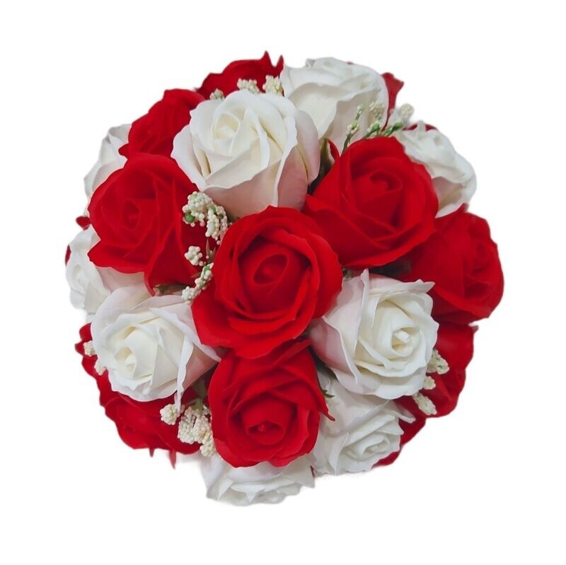 Ramo novia rojo y blanco