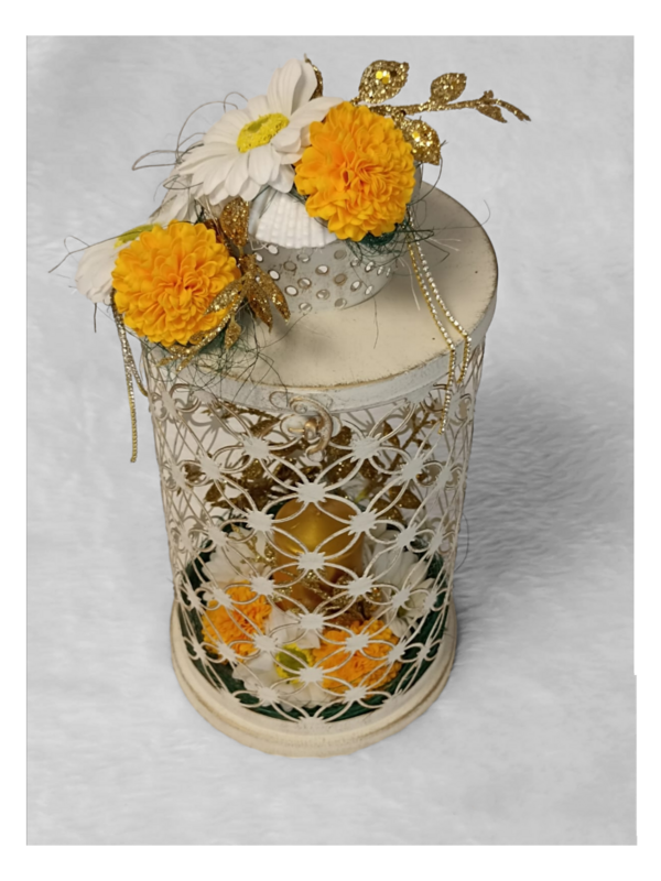 Jaula decorativa con vela