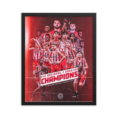 U12 Boys Regional 1 Champions Framed Poster