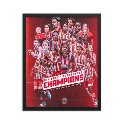 U14 Girls East 1 Conference Champions Framed Poster