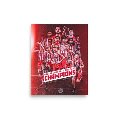 U12 Boys Regional 1 Champions Poster (No Frame)