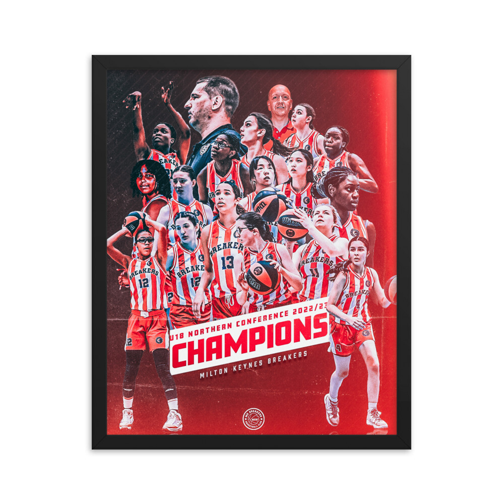 U18 Women Northern Conference Champions Framed Poster