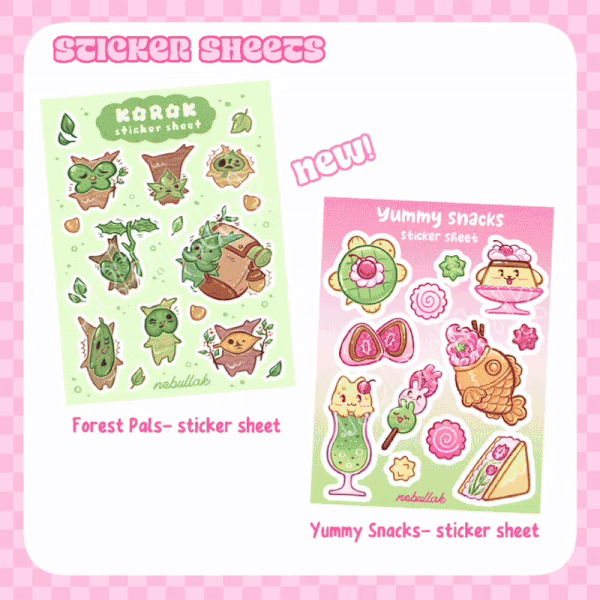 ✦ Sticker Sheets, Sticker Packs &amp; Individual Stickers✦