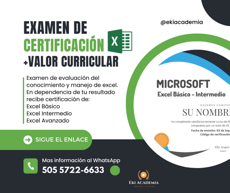 Certificación en Excel Certificación en Excel