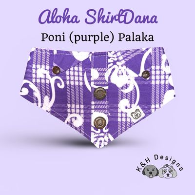 K&H Designs - Purple Palaka Aloha ShirtDana
