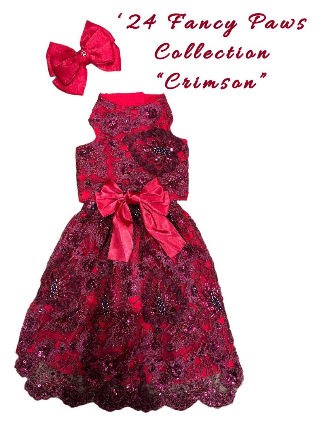 2024 Fancy Paws Collection - The Crimson Gown