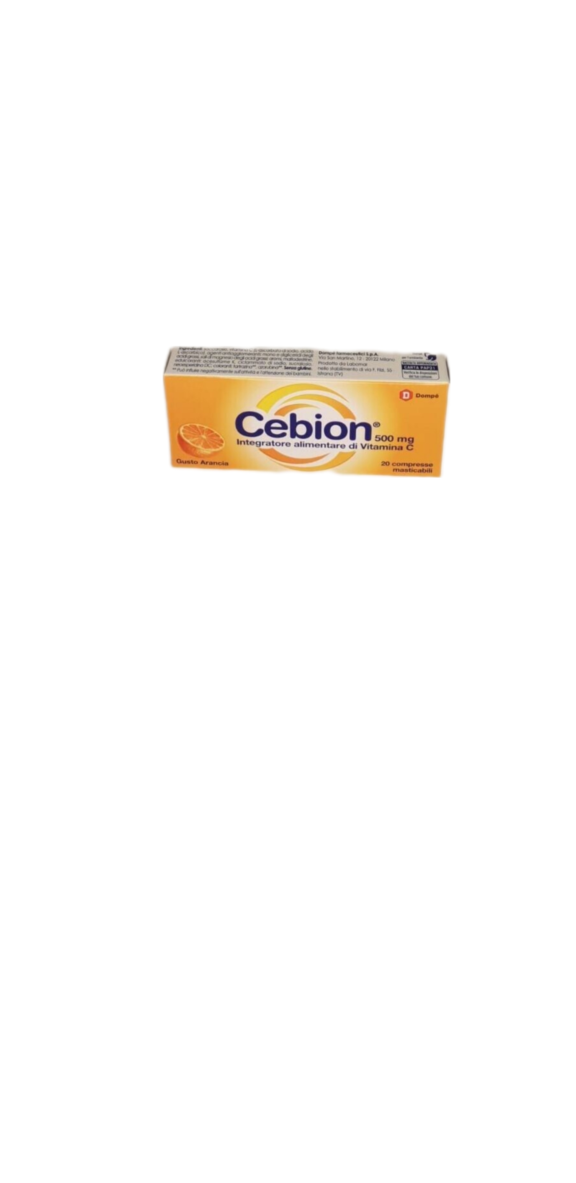 Cebion Arancia Integratore di Vitamina 20 compresse masticabili