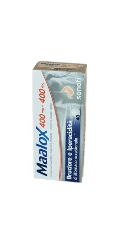 Maalox 40 cpr mast 400+400 mg Maalox 40 cpr mast 400+400 mg