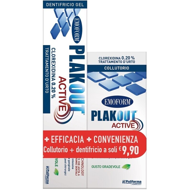 Emoform Plakout act 0,20%+dentifricio Emoform Plakout act 0,20%+dentifricio