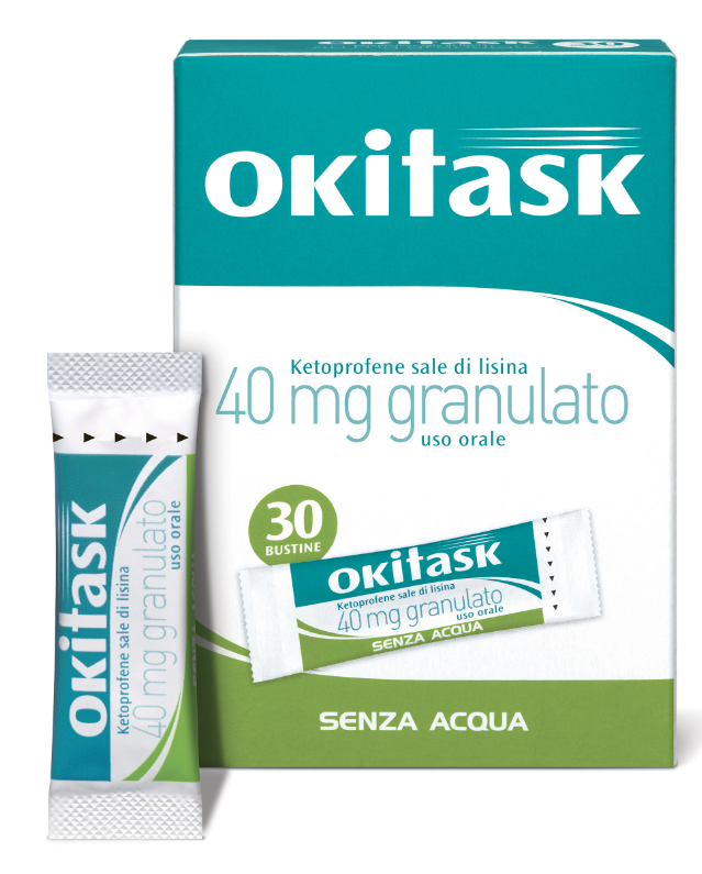 Okitask granulato orale 30 buste 40 mg Okitask granulato orale 30 buste 40 mg
