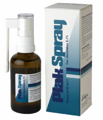 Plak spray clorexidina