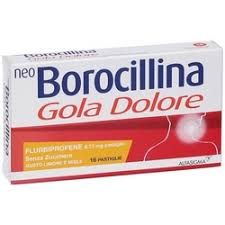 Neoborocillina Gola Dolore 16 pastiglie Limone e miele senza zucchero