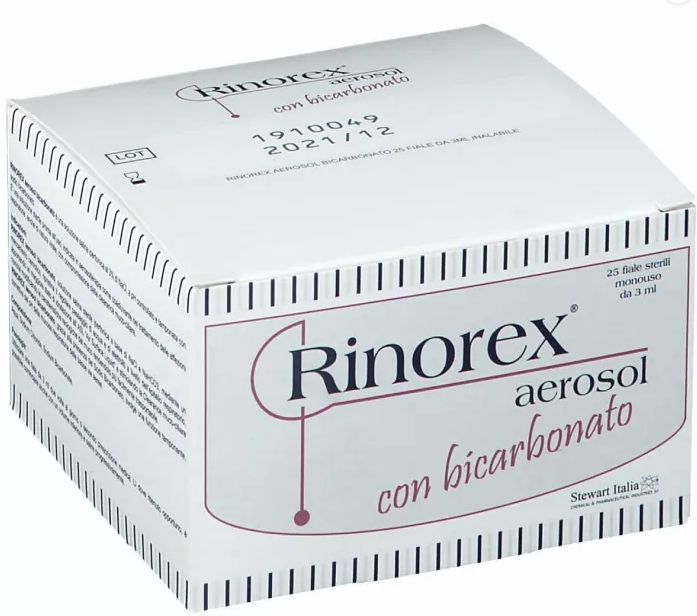 Rinorex Aerosol Bicarbonato 25 flaconix3ml Rinorex Aerosol Bicarbonato 25 flaconix3ml