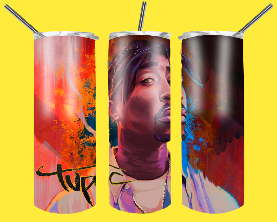 Tupac Sublimation Digital Design for 20 Oz Skinny Tumbler