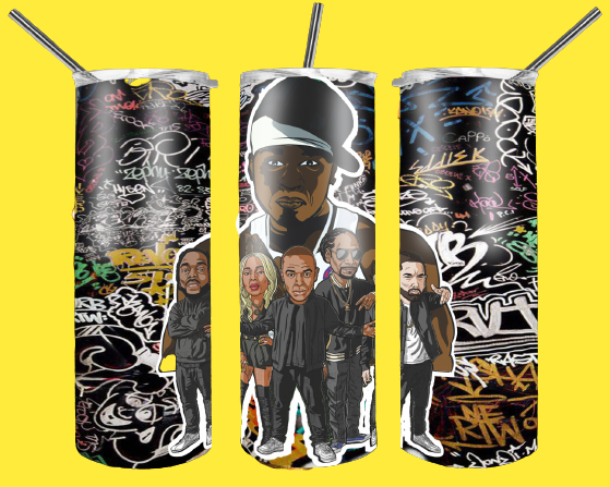Rap Sublimation Digital Design for 20 Oz Skinny Tumbler