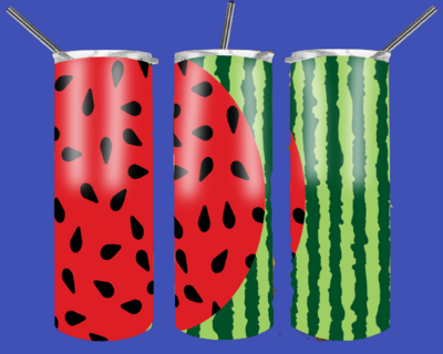 Watermelon Sublimation Digital Design for 20 Oz Skinny Tumbler