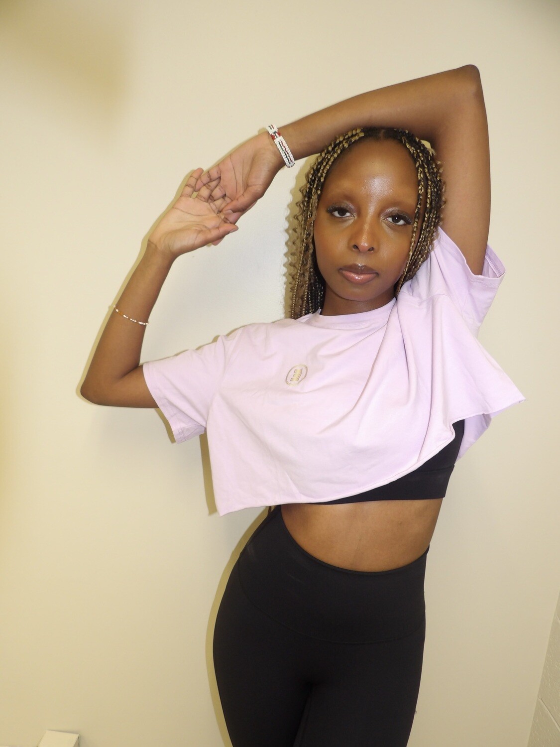 Women’s oversized gym crop top