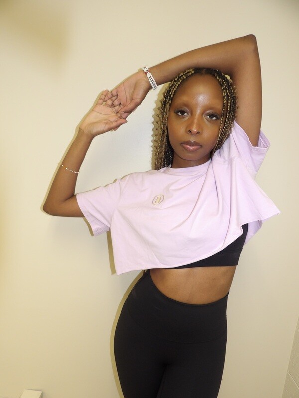 Women’s oversized gym crop top