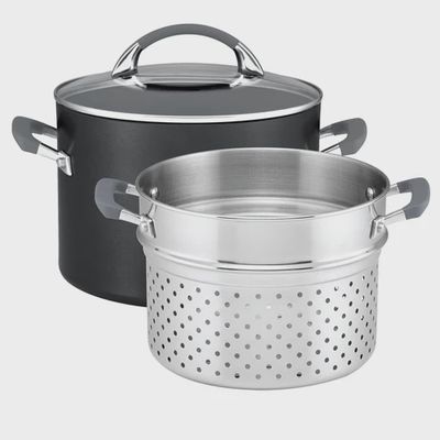 Anolon Endurance+ 24cm/7.6litre Stockpot Bonus Pasta Insert *
