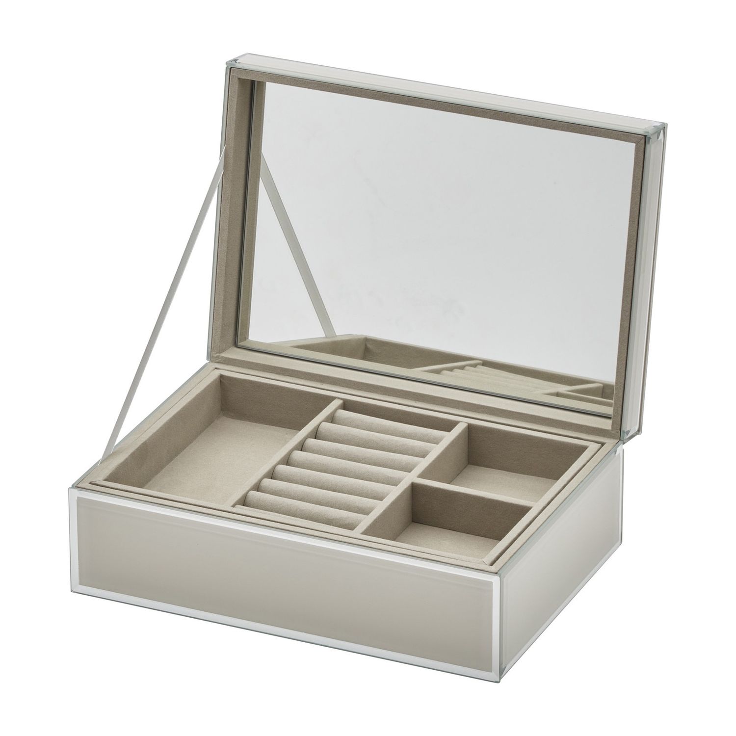 Sara Large Jewellery Box - Nude