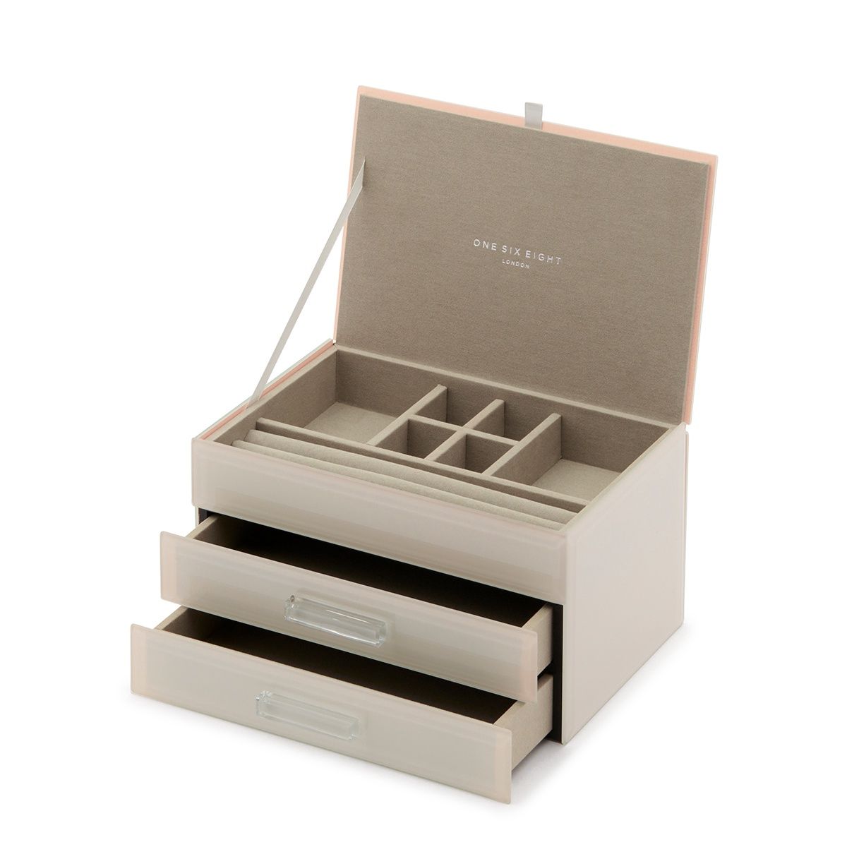 Gabriella Medium Jewellery Box - Nude