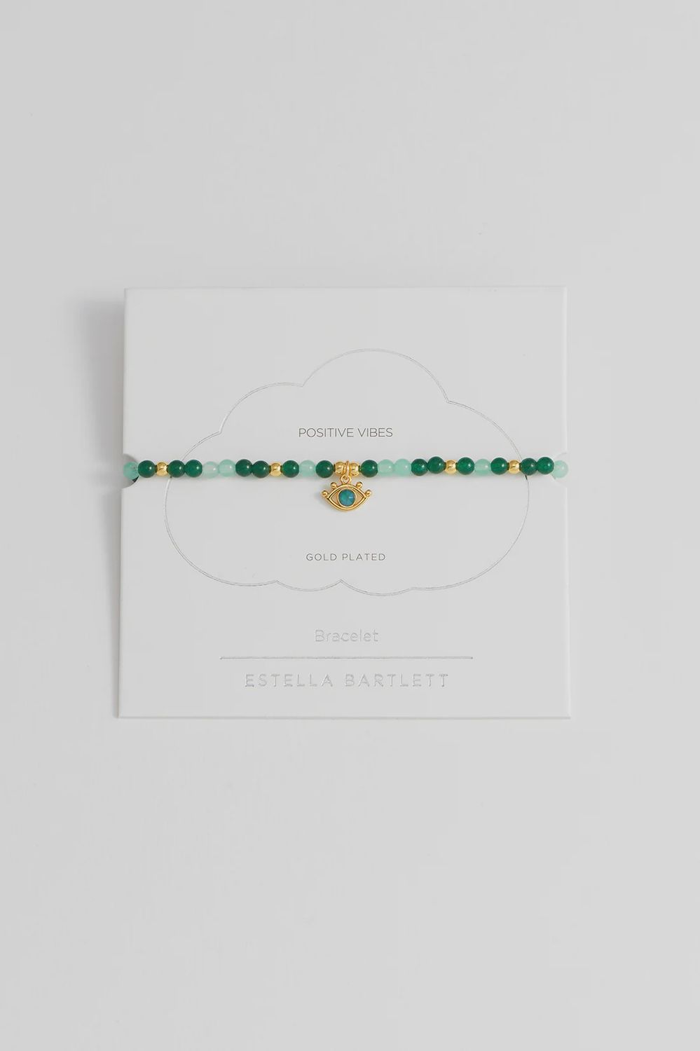 Beaded Evil Eye Bracelet Gold Plated