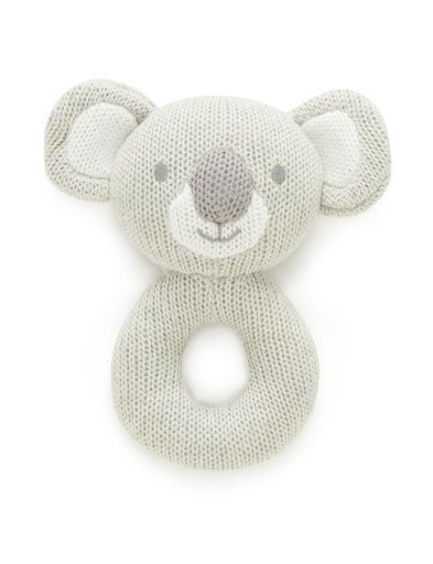 KNITTED RATTLE, Size: OS, Colour: KOALA, Season: NON SEASONAL