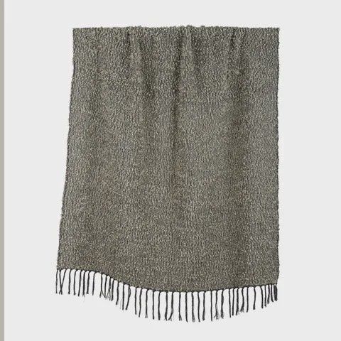 Burbuja Cotton Blend throw 125x150cm Slate