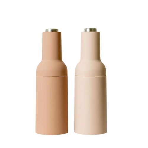 Thea Automatic Salt &amp; Pepper Grinder - Beige &amp; Caramel
