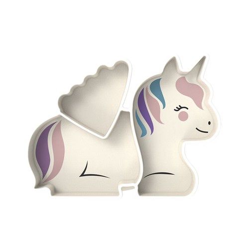 Meli Luxe Divided Silicone Suction Plate (Unicorn)