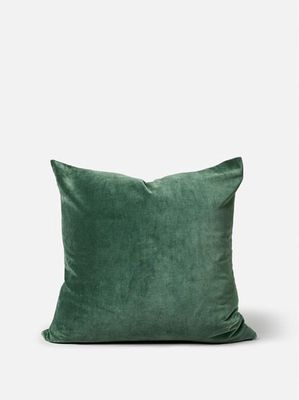 Cotton Velvet Cushion -  Duck Green