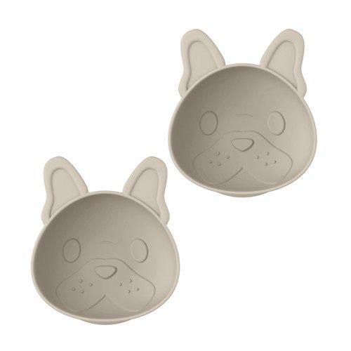 Silicone 2pk Suction Bowls - Bulldog
