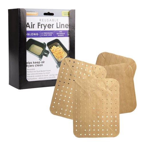Oblong Air Fryer Liners Dual Pack S/4
