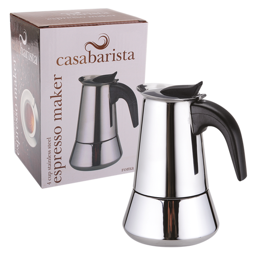 Roma Stainless Steel Espresso Maker 4 Cup