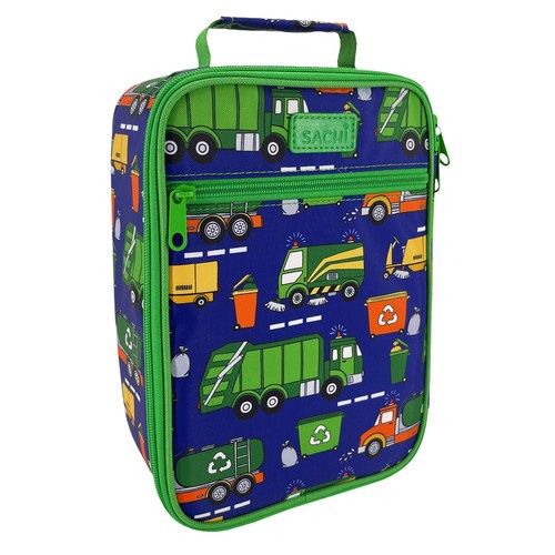 Insulated Junior Lunch Tote - Garbage Trucks