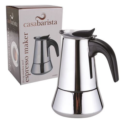 Roma Stainless Steel Espresso Maker 10 Cup