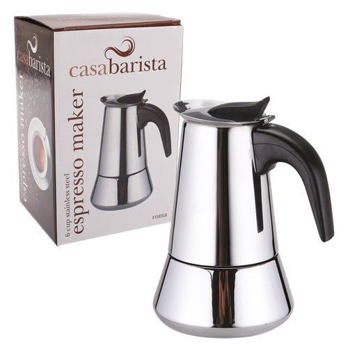 Roma Stainless Steel Espresso Maker 6 Cup